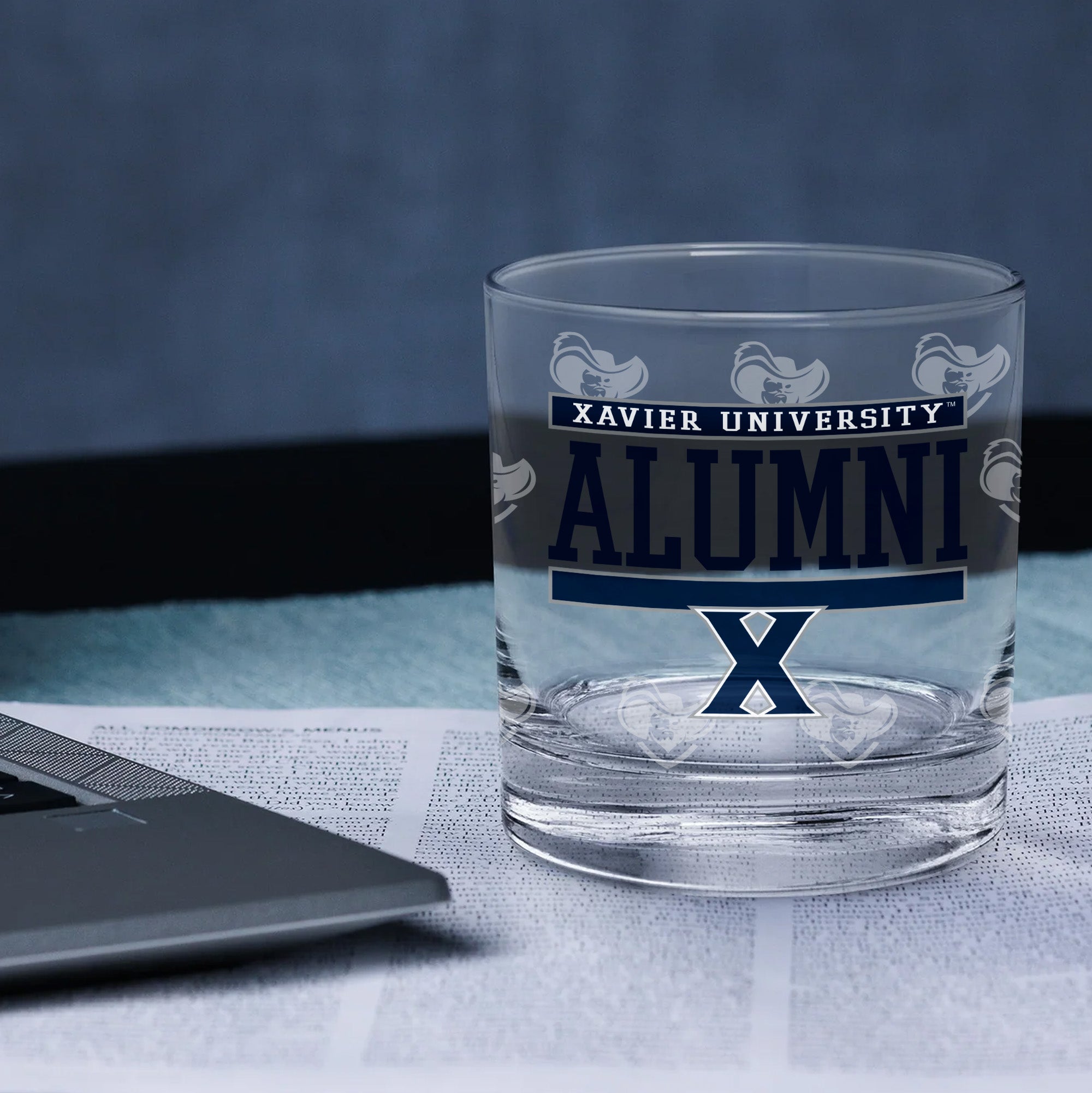 Set of 2 Xavier Musketeers 14oz Alumni Rocks Glasses