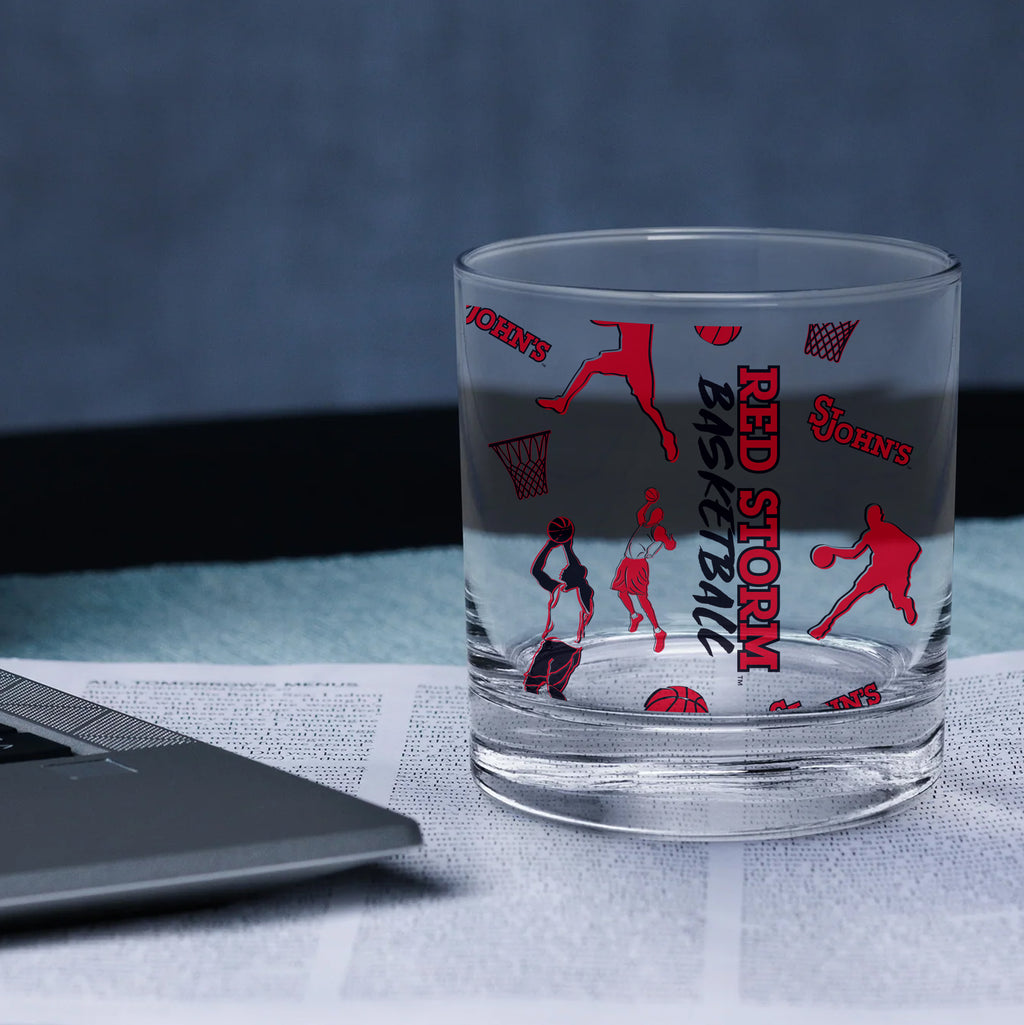 Set of 2 St. Johns Basketball Sketch 14oz Rocks Glasses