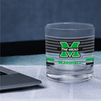 Set of 2 Marshall Thundering Herd 14oz Ring Rocks Glasses