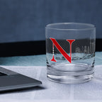 Set of 2 Northeastern Huskies Campus Line Art 14oz Rocks Glasses