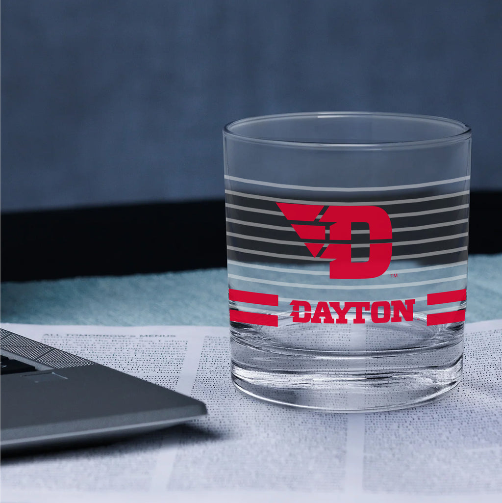 Set of 2 Dayton Flyers 14oz Ring Rocks Glasses