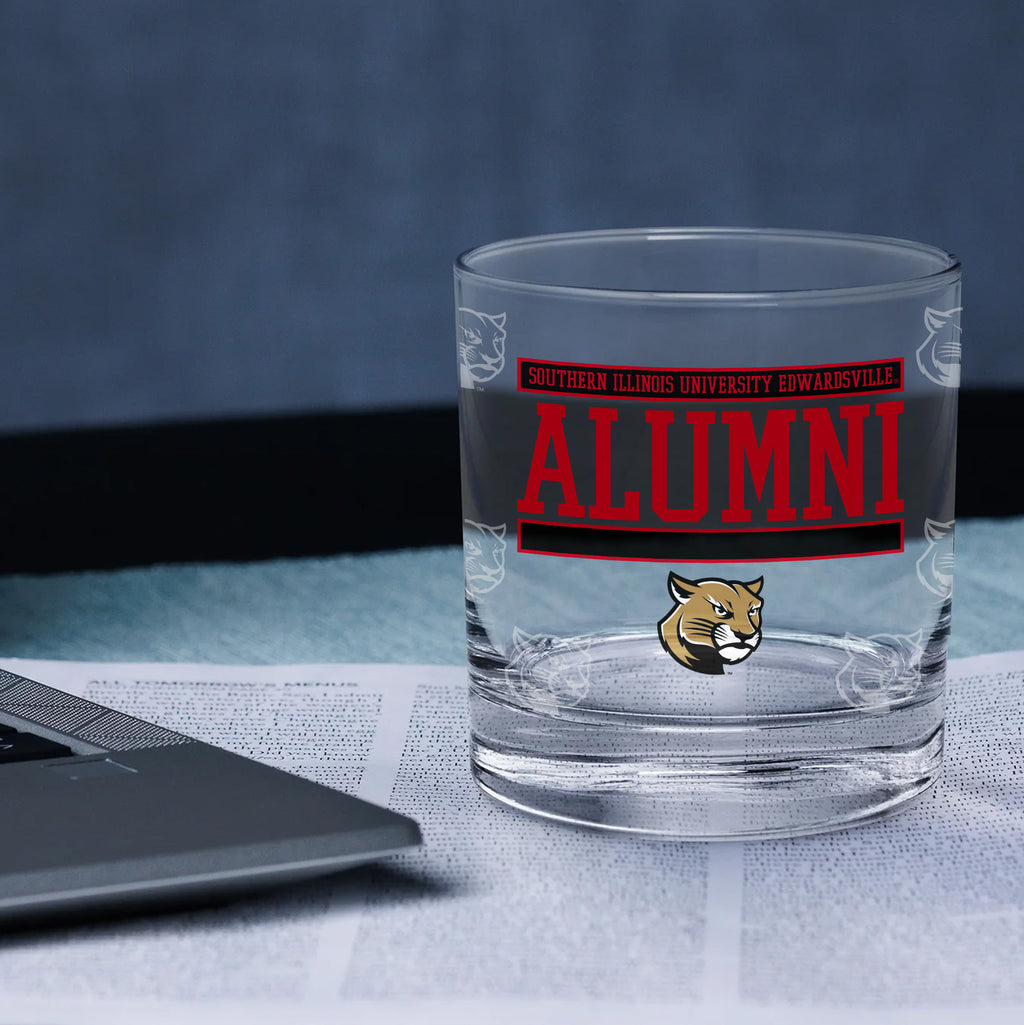 Set of 2 SIUE Cougars 14oz Alumni Rocks Glasses