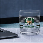 Set of 2 Ohio Bobcats 14oz Ring Rocks Glasses