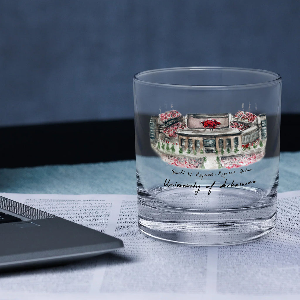 14oz Arkansas Razorbacks Laura Wilcox University Collection 2-Pack Glass Set
