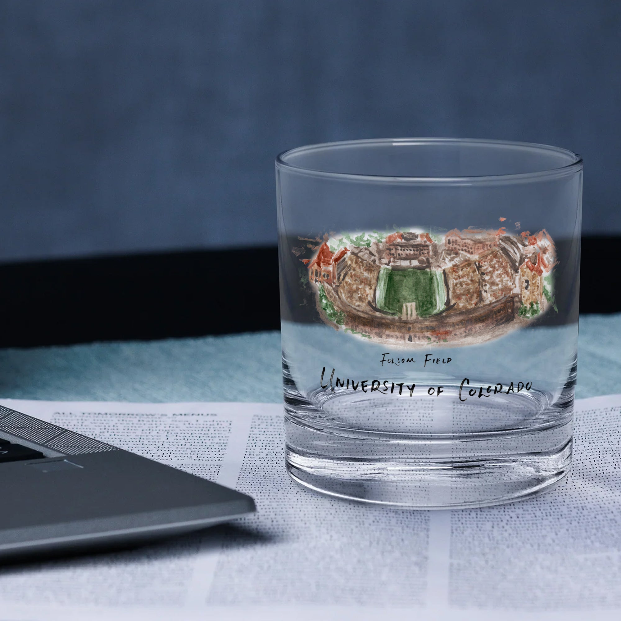 14oz Colorado Buffaloes Laura Wilcox University Collection 2-Pack Glass Set