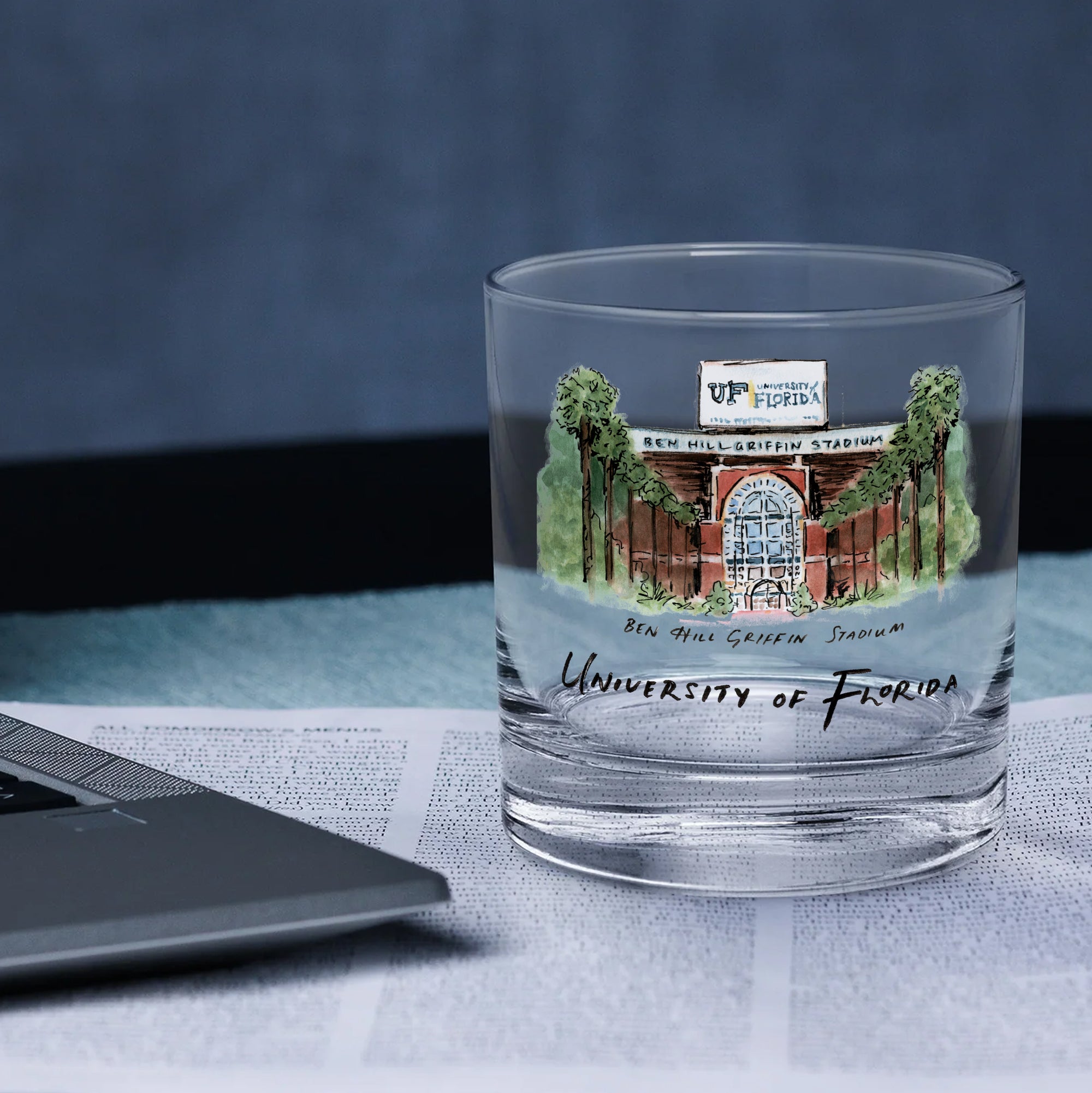 14oz Florida Gators Laura Wilcox University Collection 2-Pack Glass Set