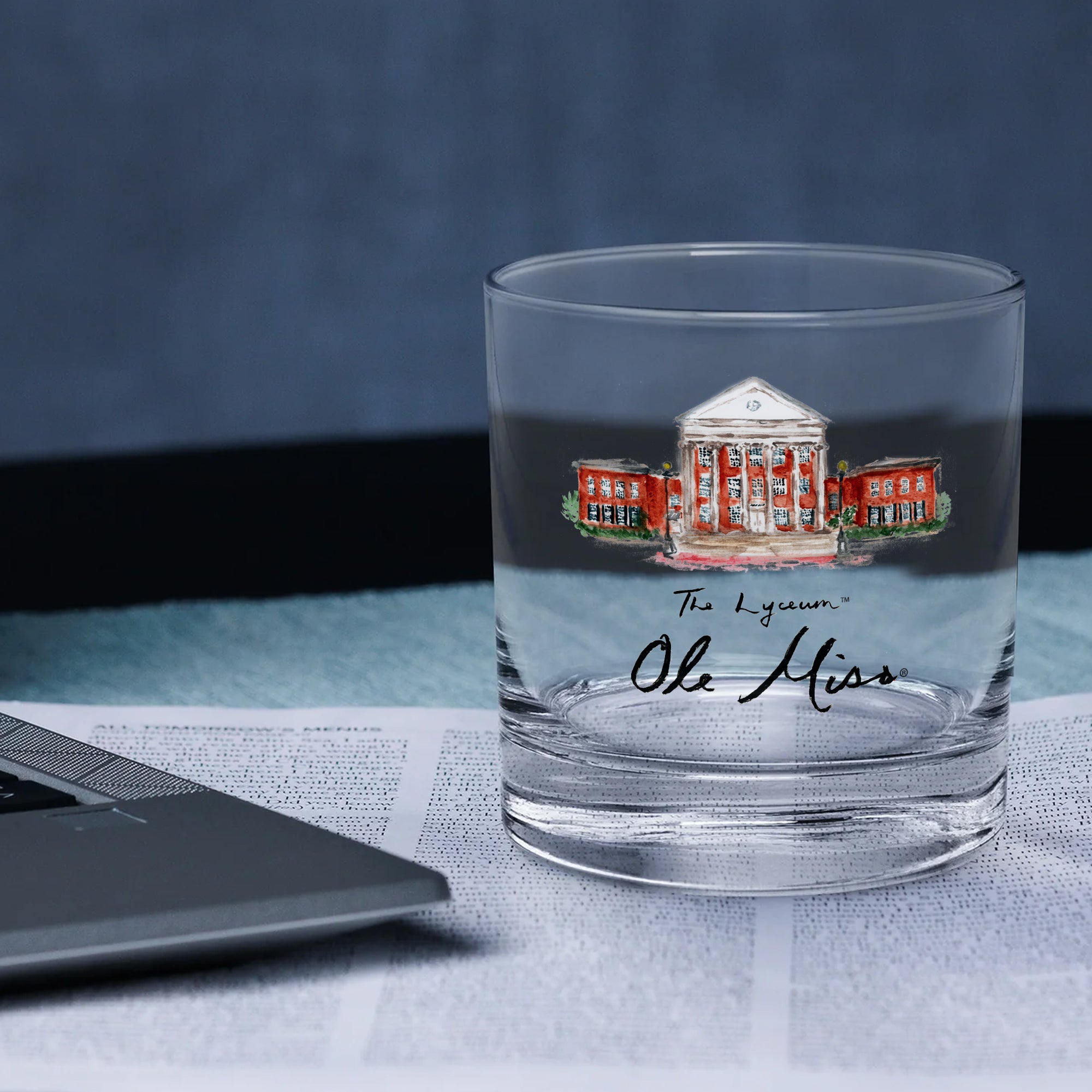 14oz Ole Miss Rebels Laura Wilcox University Collection 2-Pack Glass Set