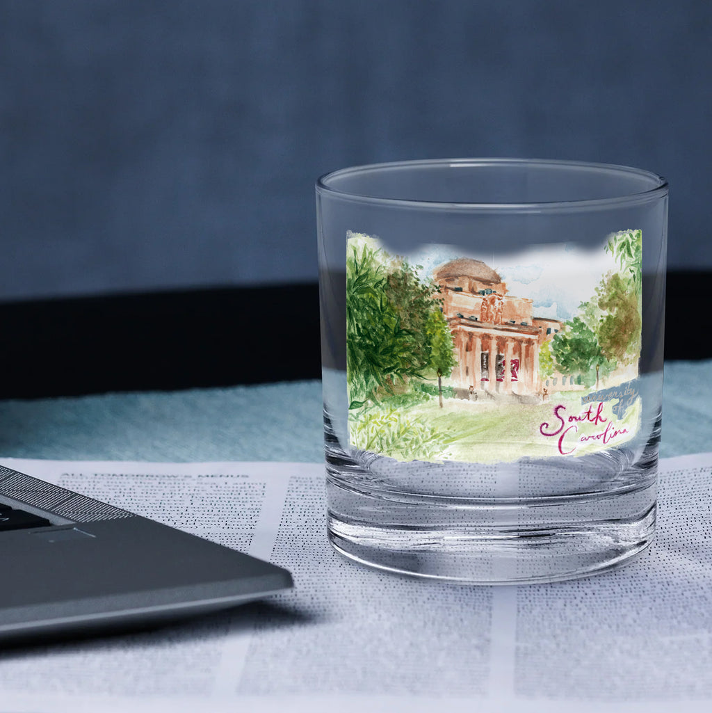 14oz South Carolina Gamecocks Laura Wilcox University Collection 2-Pack Glass Set