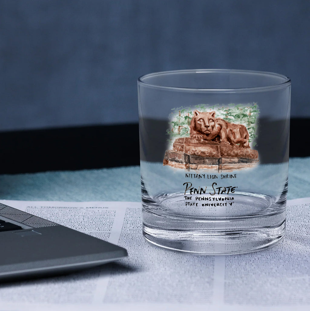 14oz Penn State Nittany Lions Laura Wilcox University Collection 2-Pack Glass Set