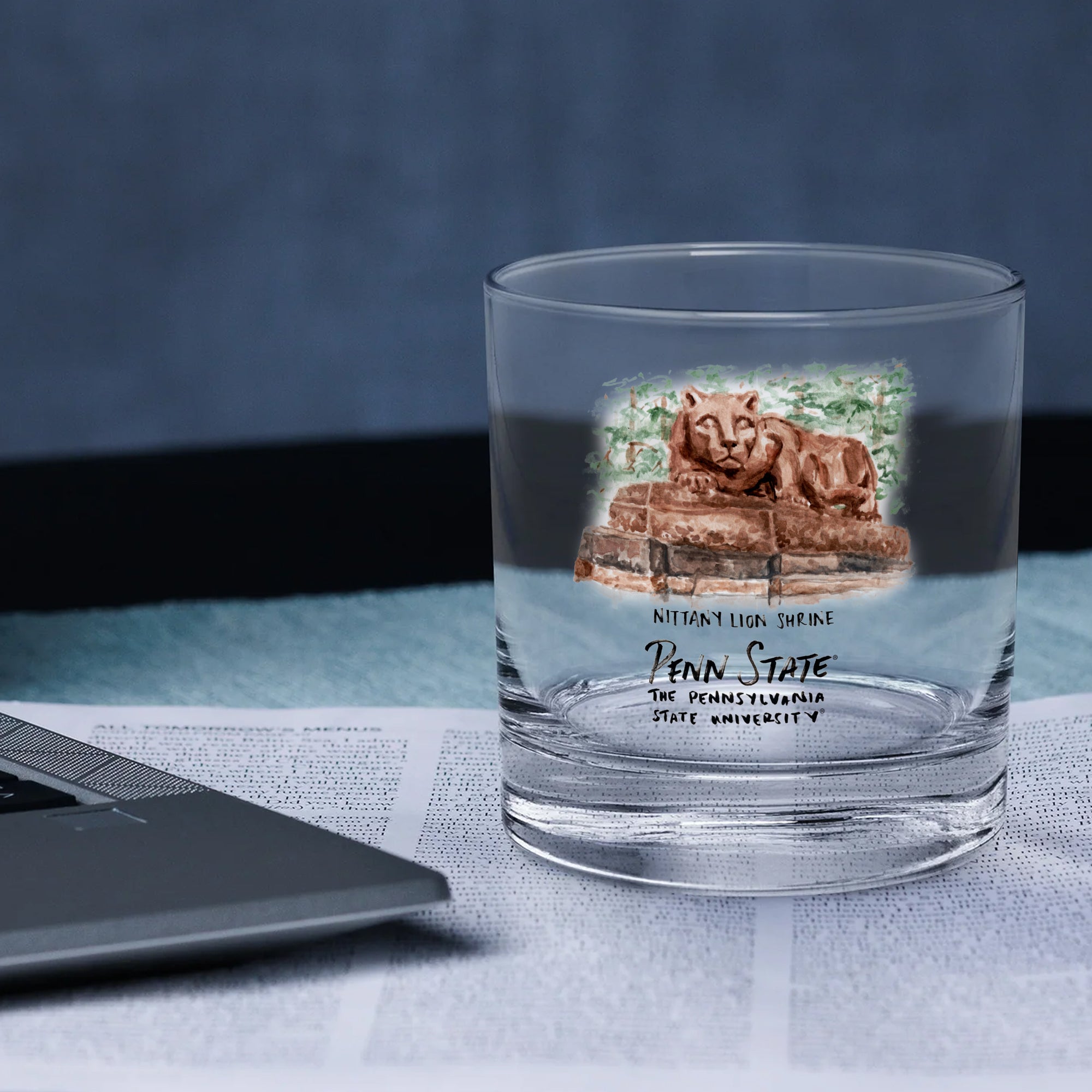 14oz Penn State Nittany Lions Laura Wilcox University Collection 2-Pack Glass Set