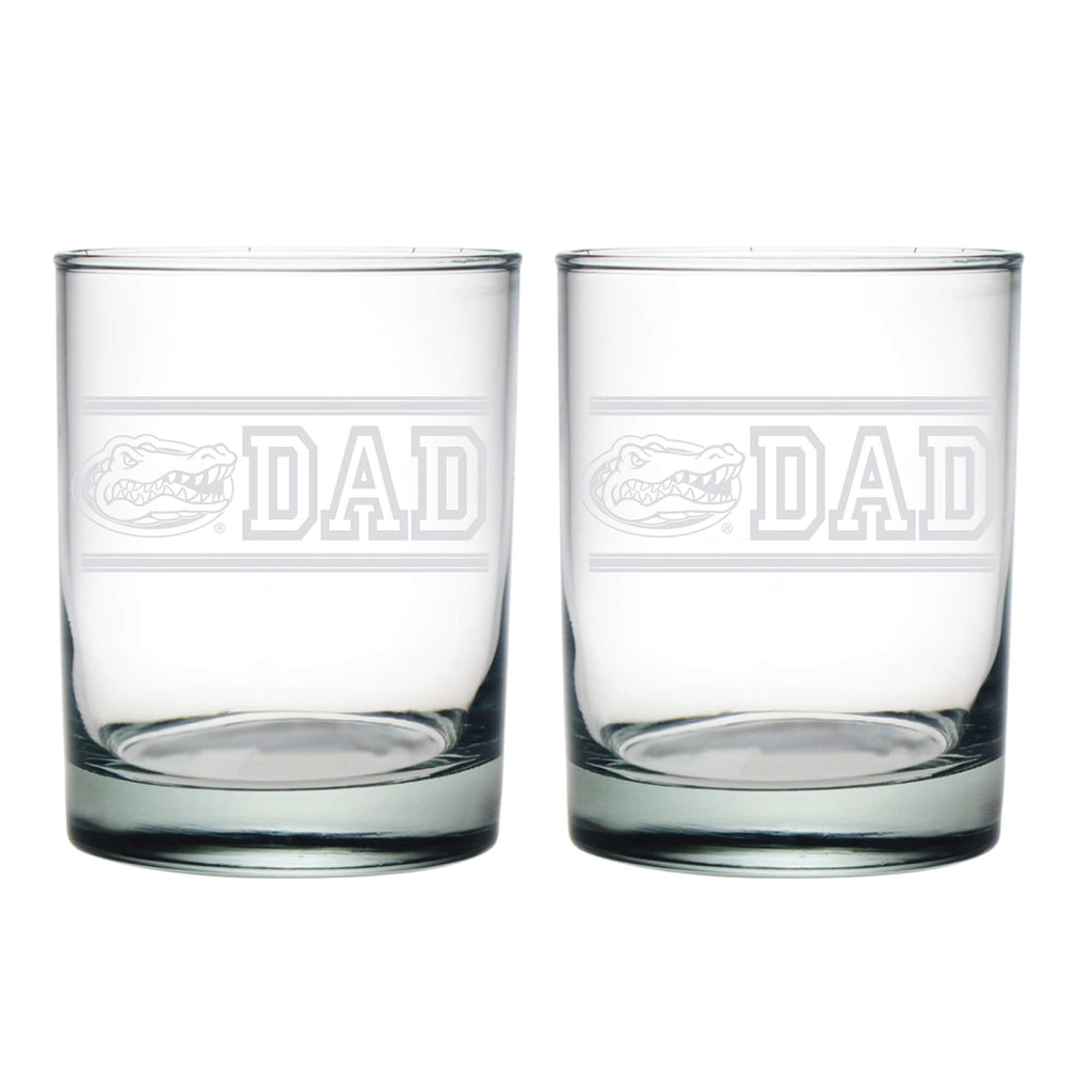 14oz Florida Gators Etched Dad DOF 2 Pack