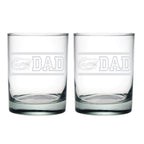 14oz Florida Gators Etched Dad DOF 2 Pack