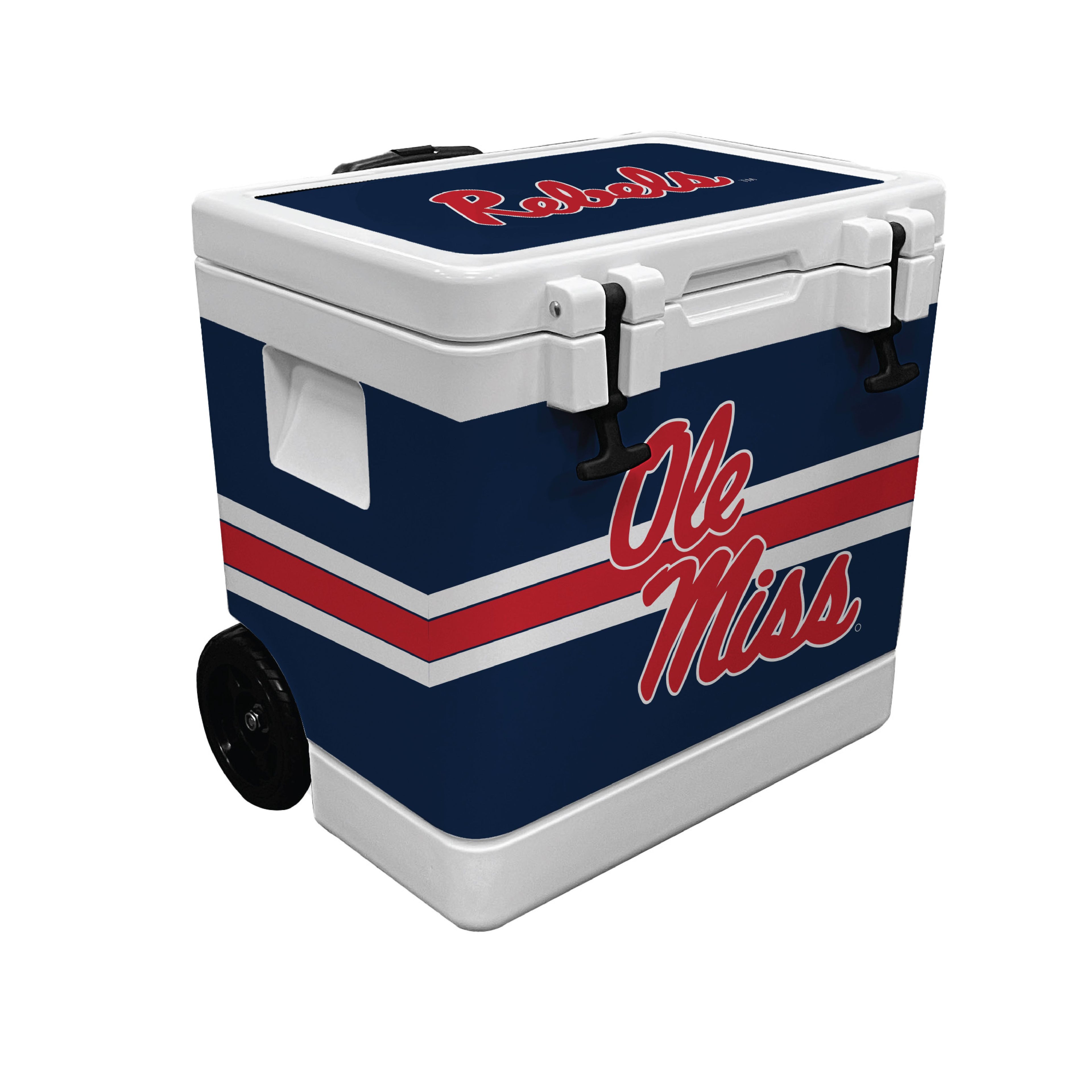 37QT Ole Miss Rebels Rotomolded Wheeled Cooler