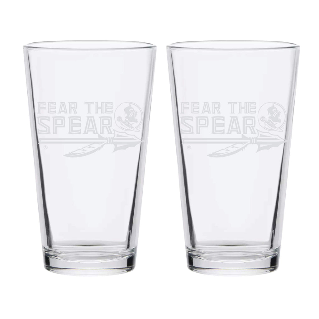 16oz Florida State Seminoles Etched Slogan Pint 2 Pack