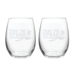 21oz Florida State Seminoles Etched Slogan Stemless 2 Pack