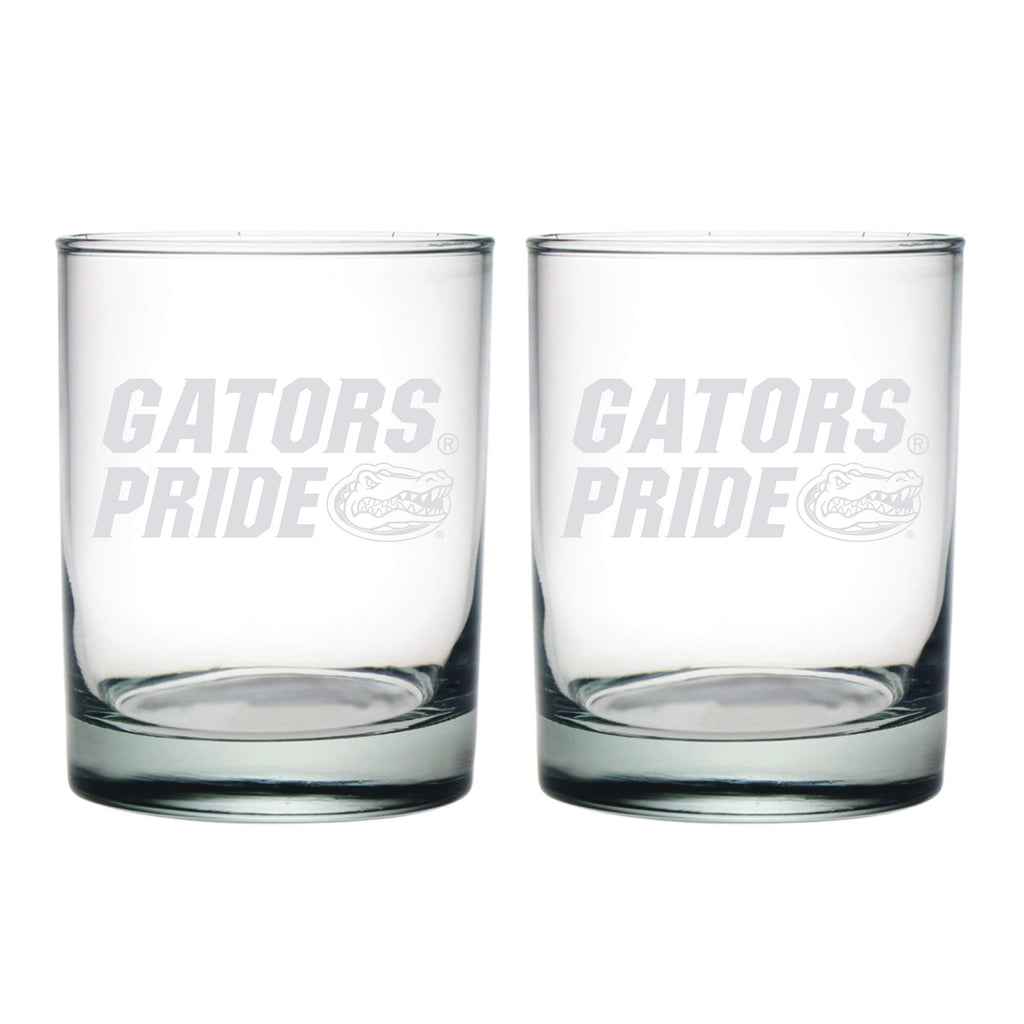 14oz Florida Gators Etched Slogan DOF 2 Pack