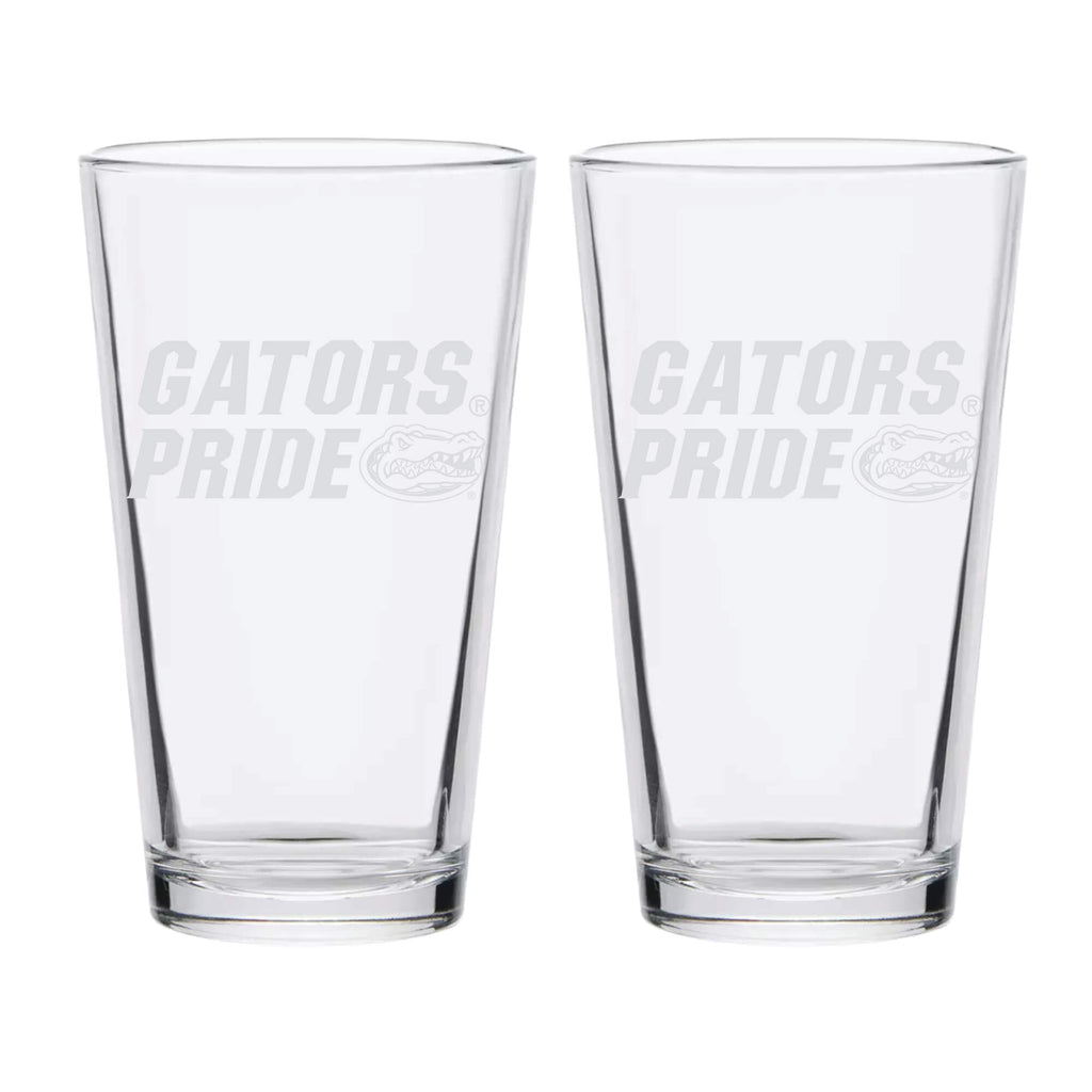 16oz Florida Gators Slogan Etched Pint 2 Pack