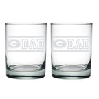 14oz Georgia Bulldogs Etched Dad DOF 2 Pack