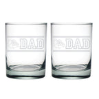 14oz Gonzaga Bulldogs Etched Dad DOF 2 Pack