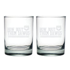 14oz Georgia Bulldogs Etched Slogan DOF 2 Pack