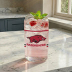 Set of 2 Arkansas Razorbacks 16oz XD Ring Can Glasses