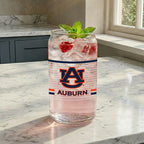 Set of 2 Auburn Tigers 16oz XD Ring Can Glasses