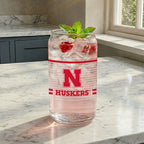 Set of 2 Nebraska Cornhuskers 16oz XD Ring Can Glasses