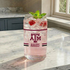 Set of 2 Texas A&M Aggies 16oz XD Ring Can Glasses
