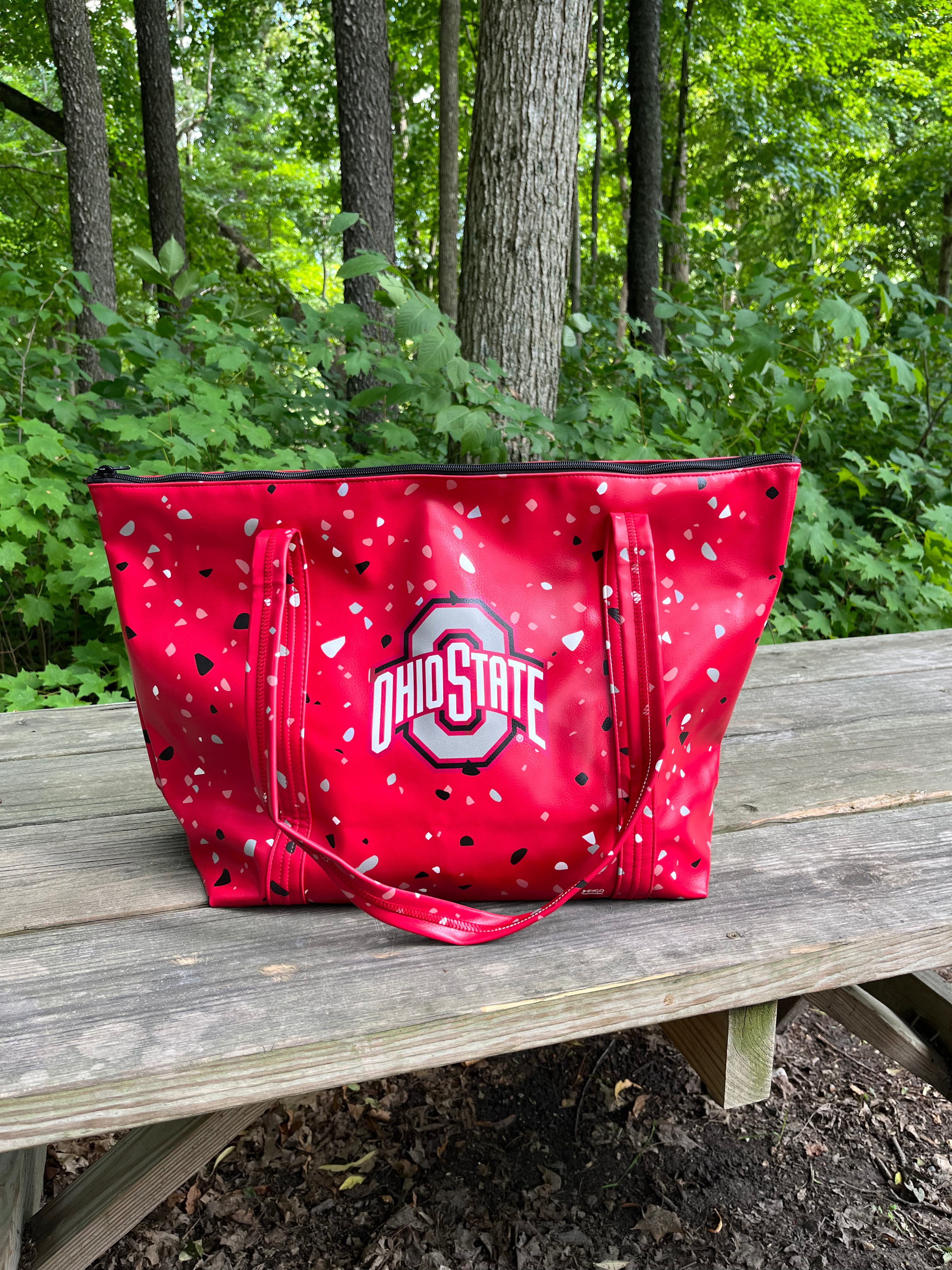 Ohio State Buckeyes Terrazzo Weekender Tote Bag