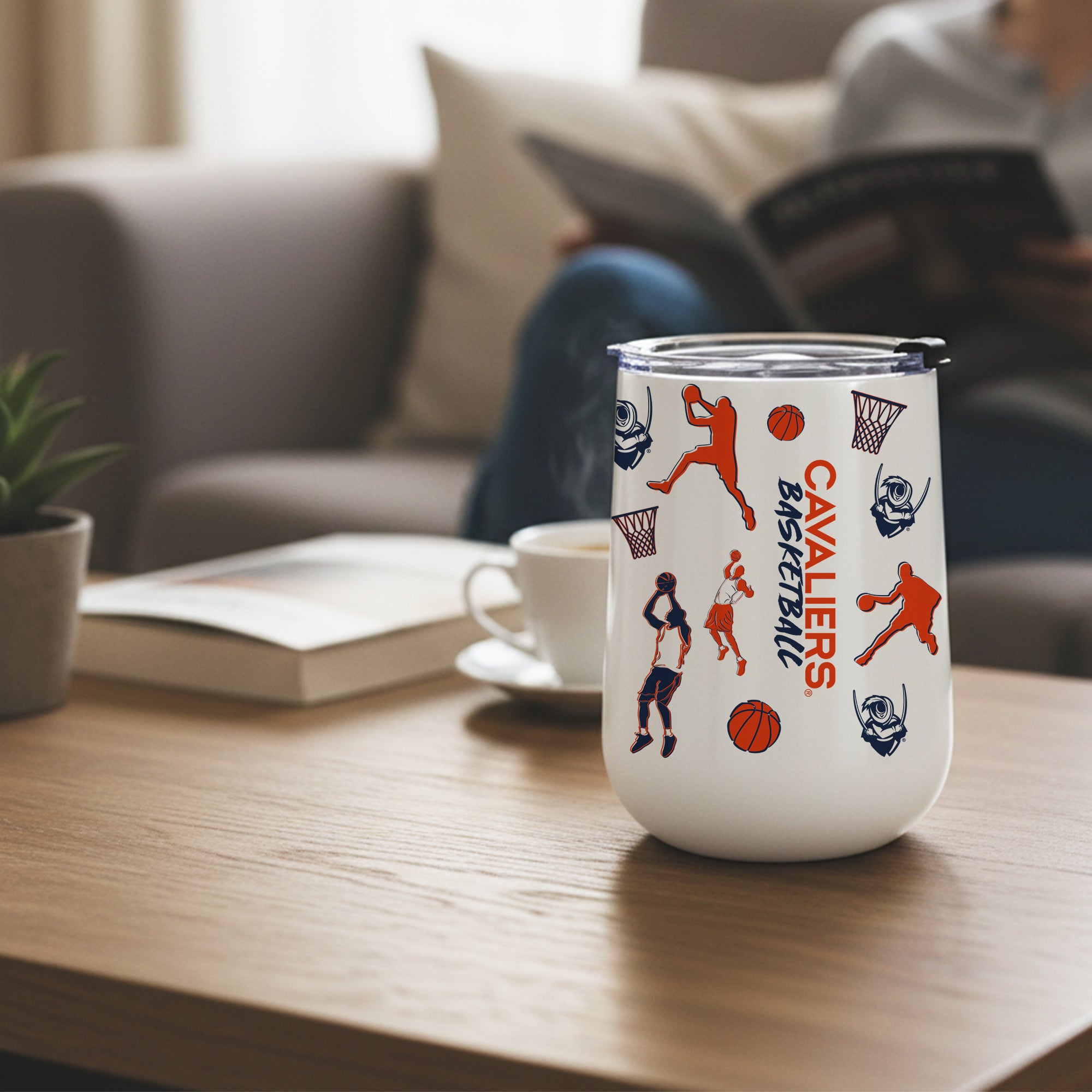 18oz Virginia Cavaliers Basketball Sketch Stainless Tumbler