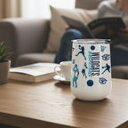 18oz Villanova Wildcats Basketball Sketch Stainless Tumbler