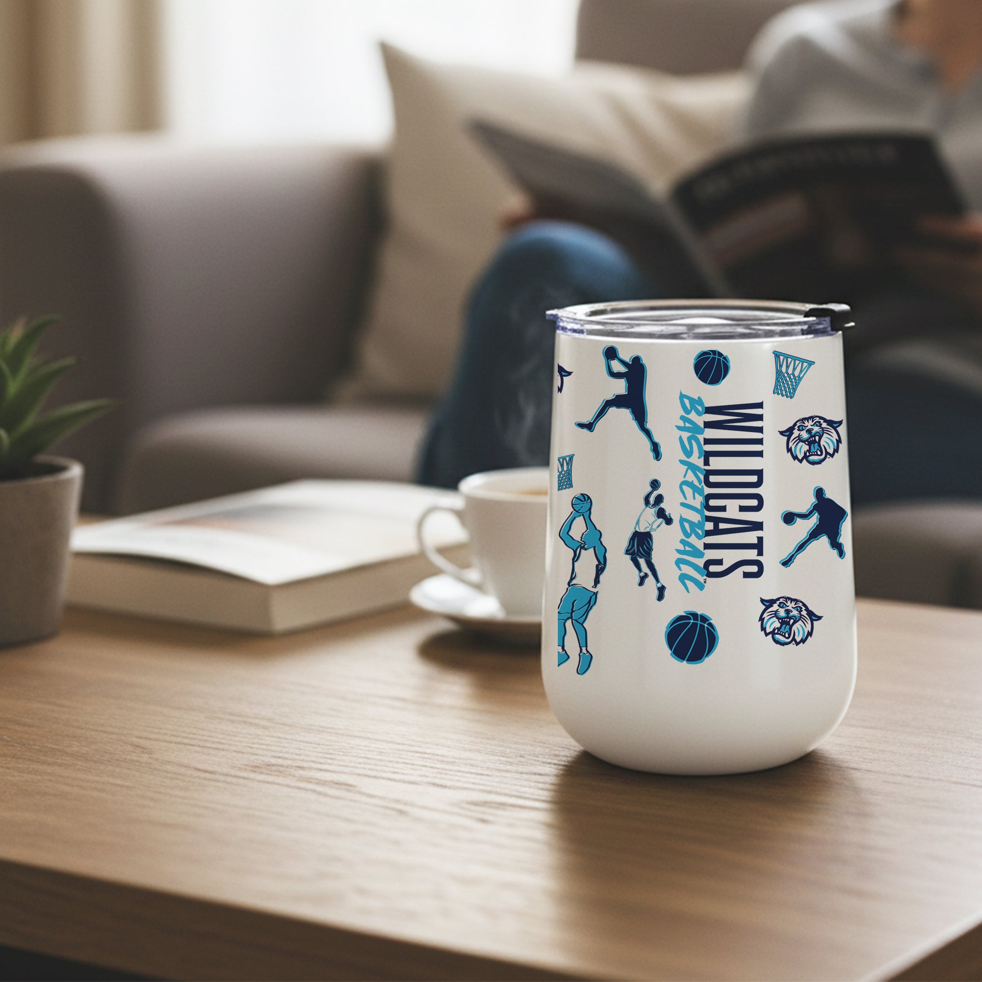 18oz Villanova Wildcats Basketball Sketch Stainless Tumbler
