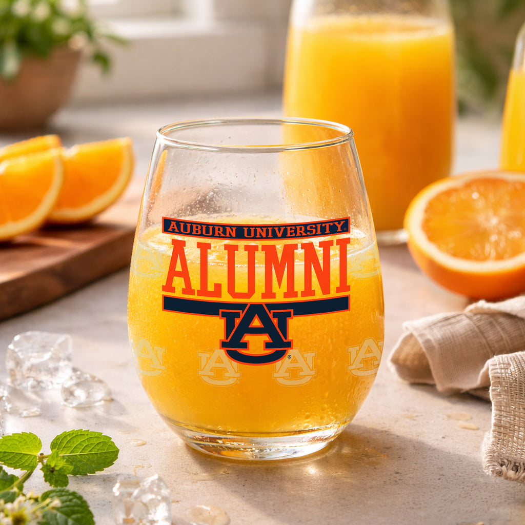 Set of 2 Auburn Tigers Alumni 15oz Stemless
