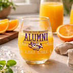 Set of 2 LSU Tigers Alumni 15oz Stemless