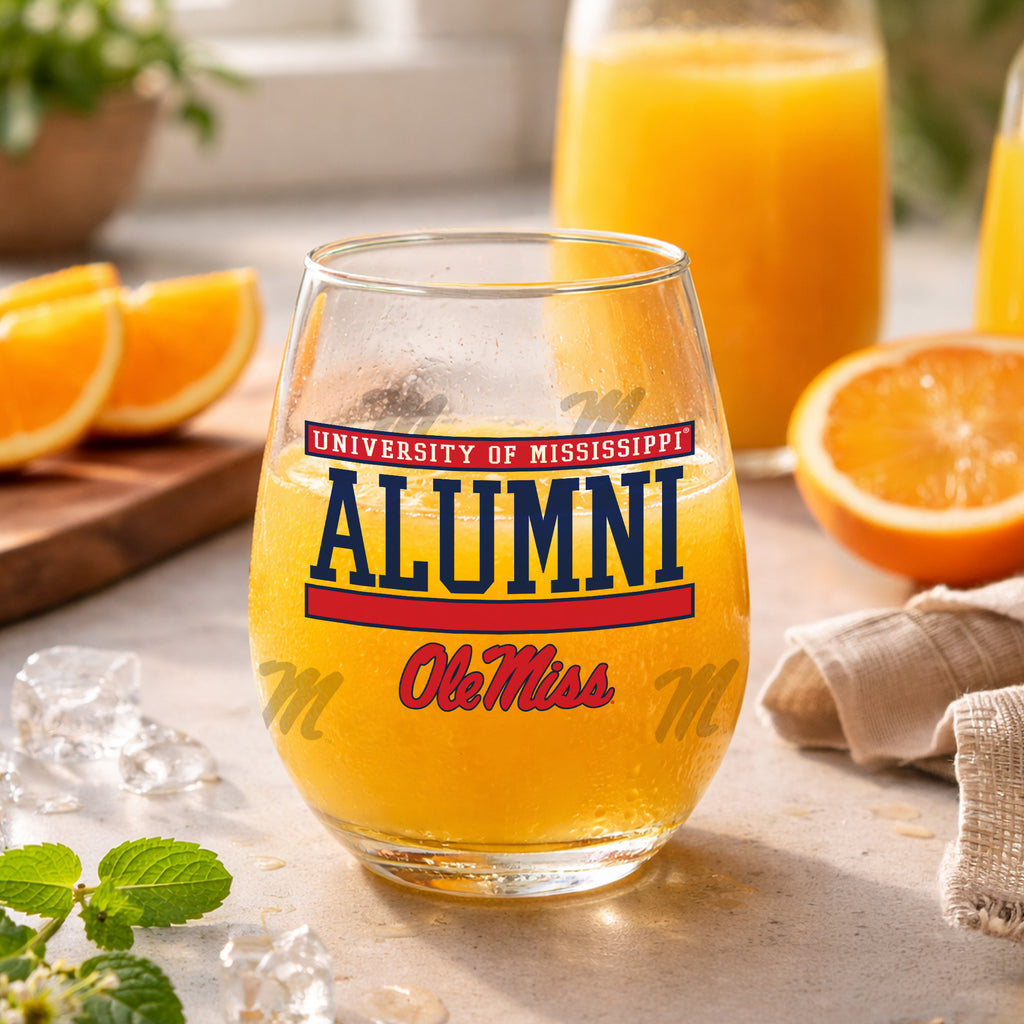 Set of 2 Ole Miss Rebels Alumni 15oz Stemless