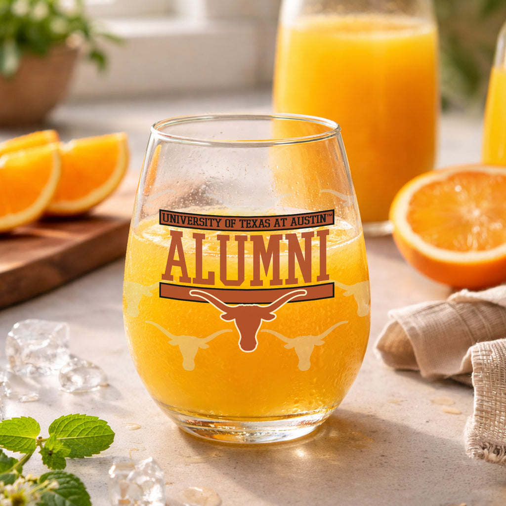 Set of 2 Texas Longhorns Alumni 15oz Stemless