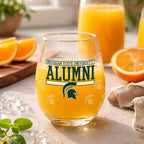 Set of 2 Michigan State Spartans Alumni 15oz Stemless