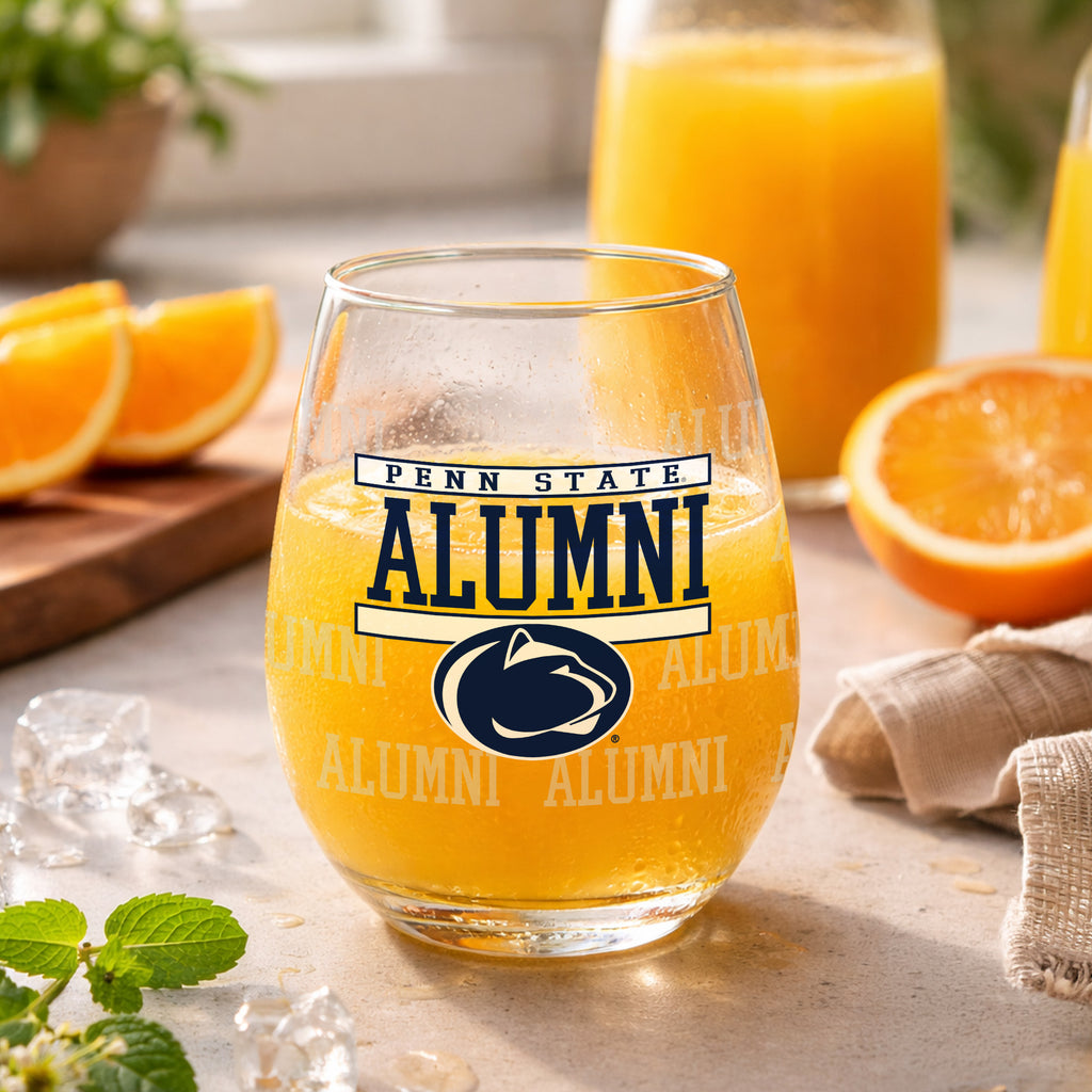 Set of 2 Penn State Nittany Lions Alumni 15oz Stemless