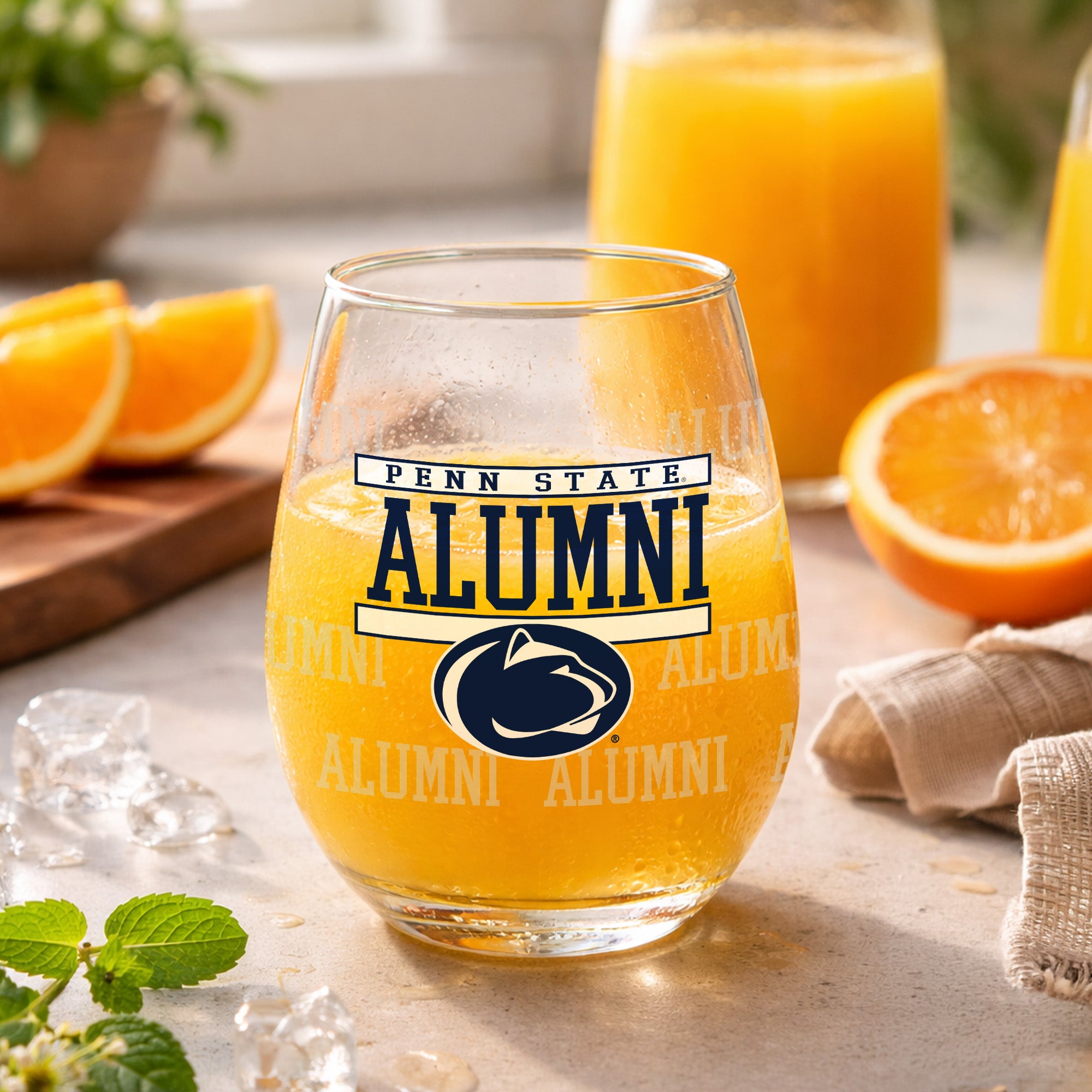 Set of 2 Penn State Nittany Lions Alumni 15oz Stemless