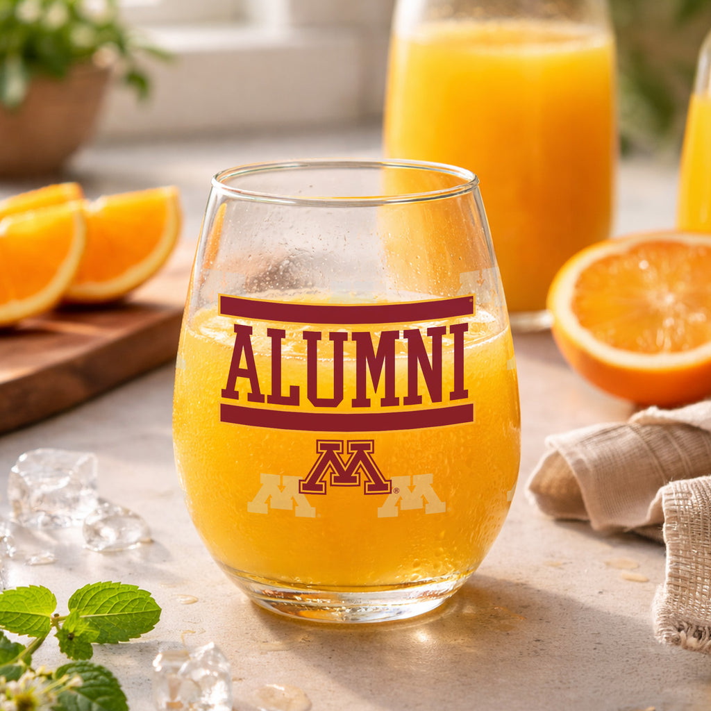 Set of 2 Minnesota Golden Gophers Alumni 15oz Stemless