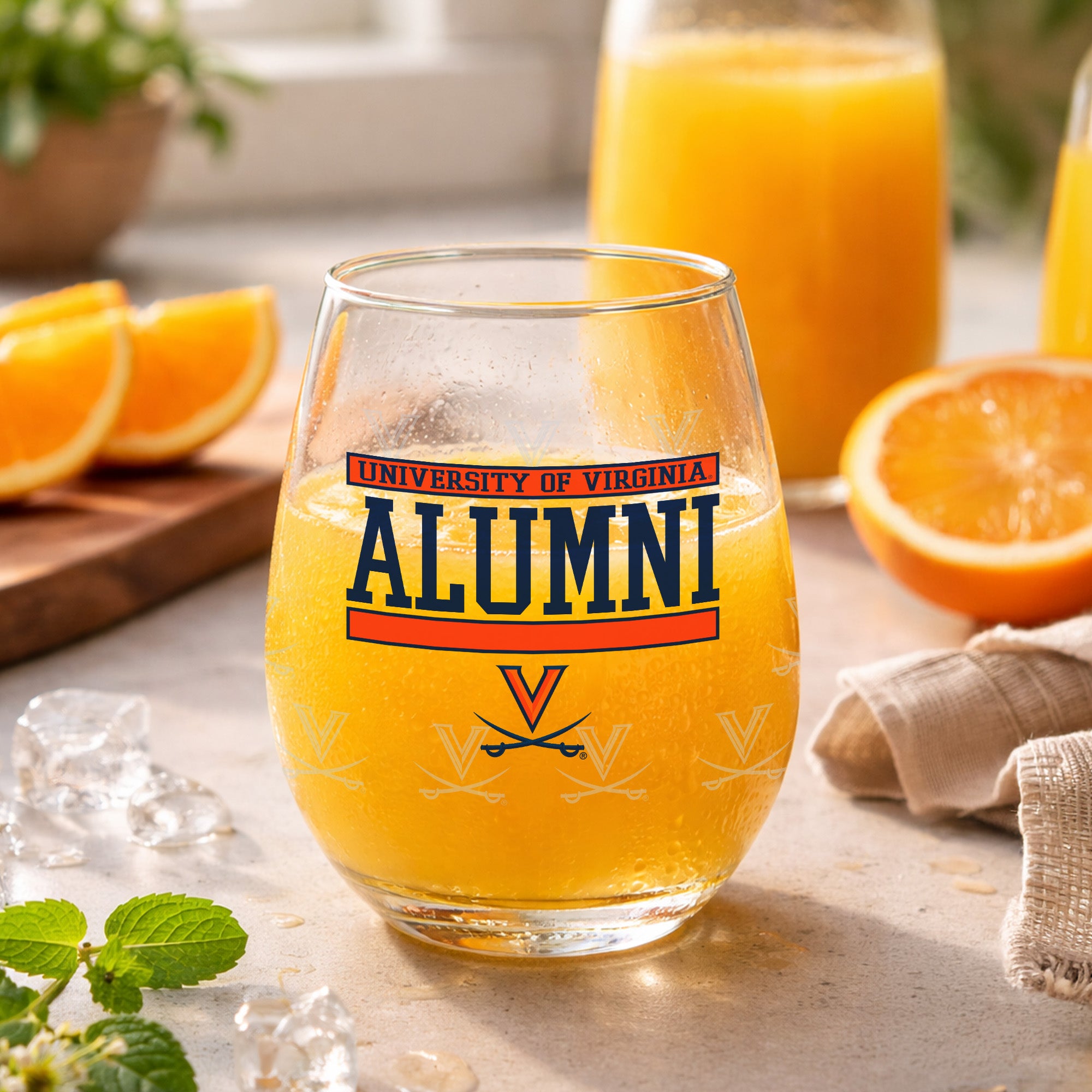 Set of 2 Virginia Cavaliers Alumni 15oz Stemless