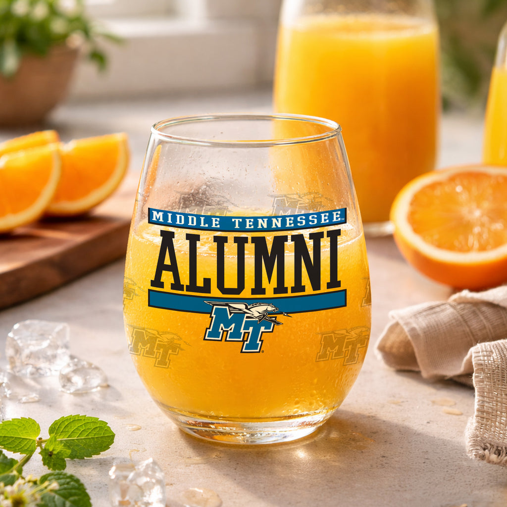 Set of 2 Middle Tennessee Blue Raiders Alumni 15oz Stemless