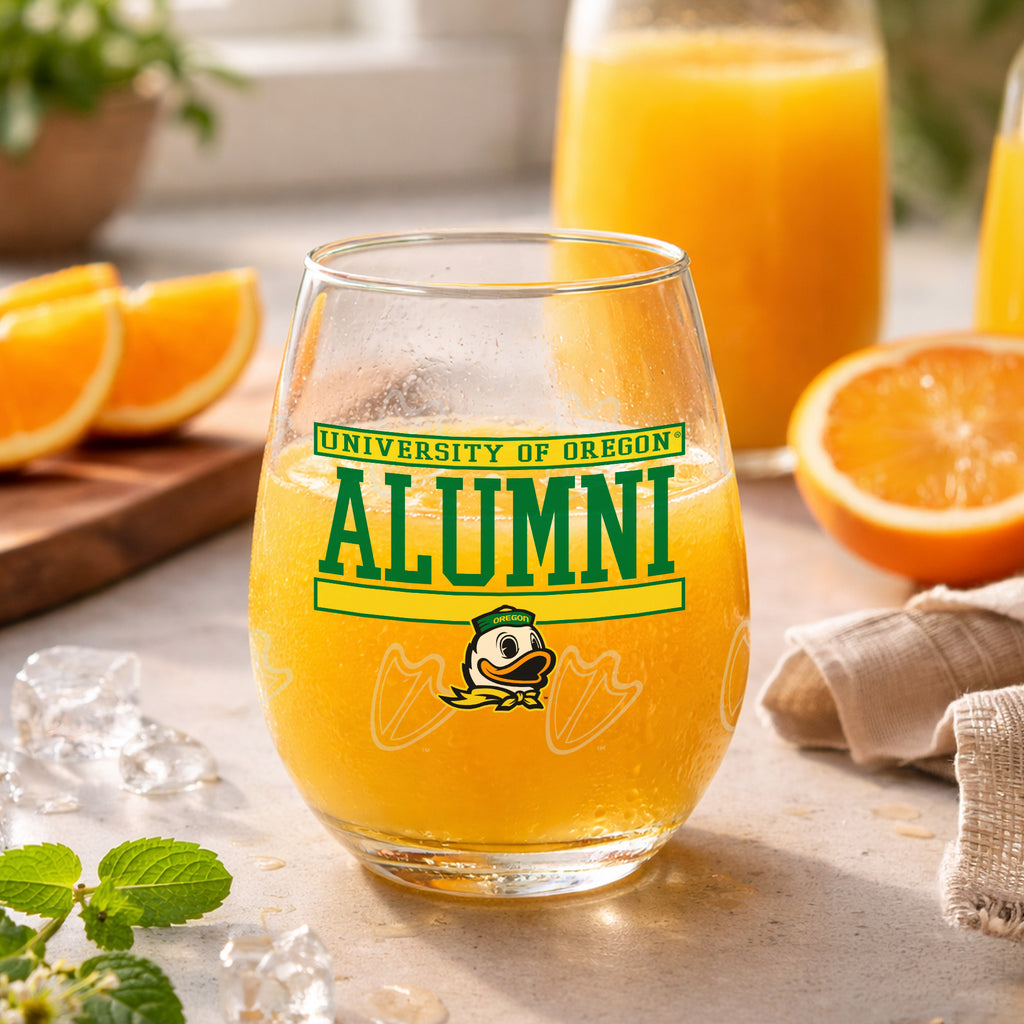 Set of 2 Oregon Ducks Alumni 15oz Stemless