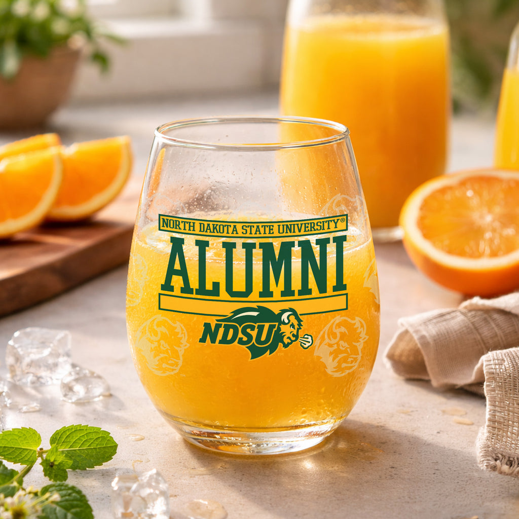 Set of 2 North Dakota State Bisons Alumni 15oz Stemless