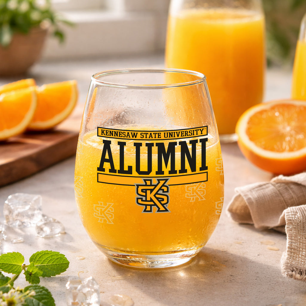 Set of 2 Kennesaw State Owls Alumni 15oz Stemless
