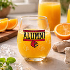 Set of 2 Louisville Cardinals Alumni 15oz Stemless