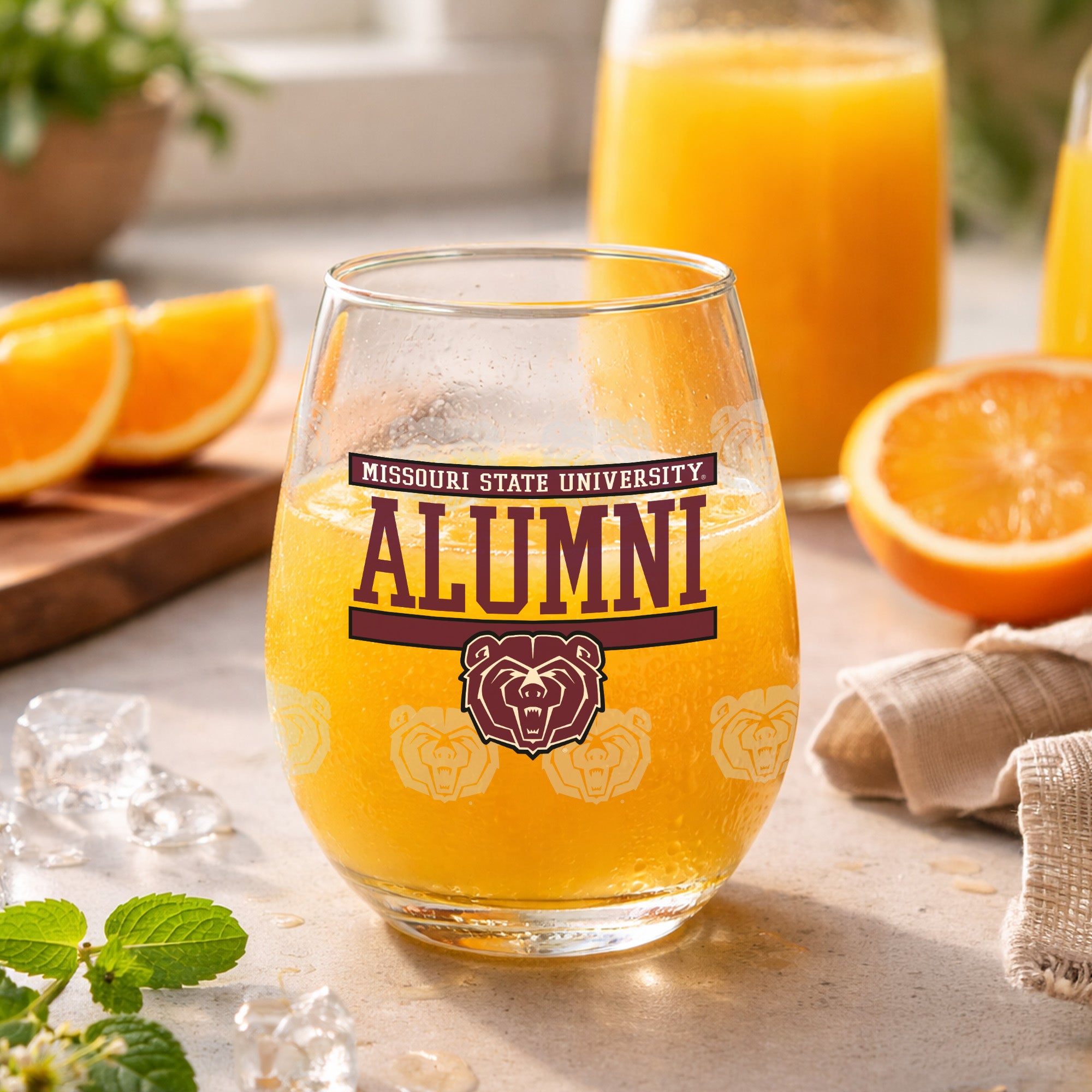 Set of 2 Missouri State Bears Alumni 15oz Stemless