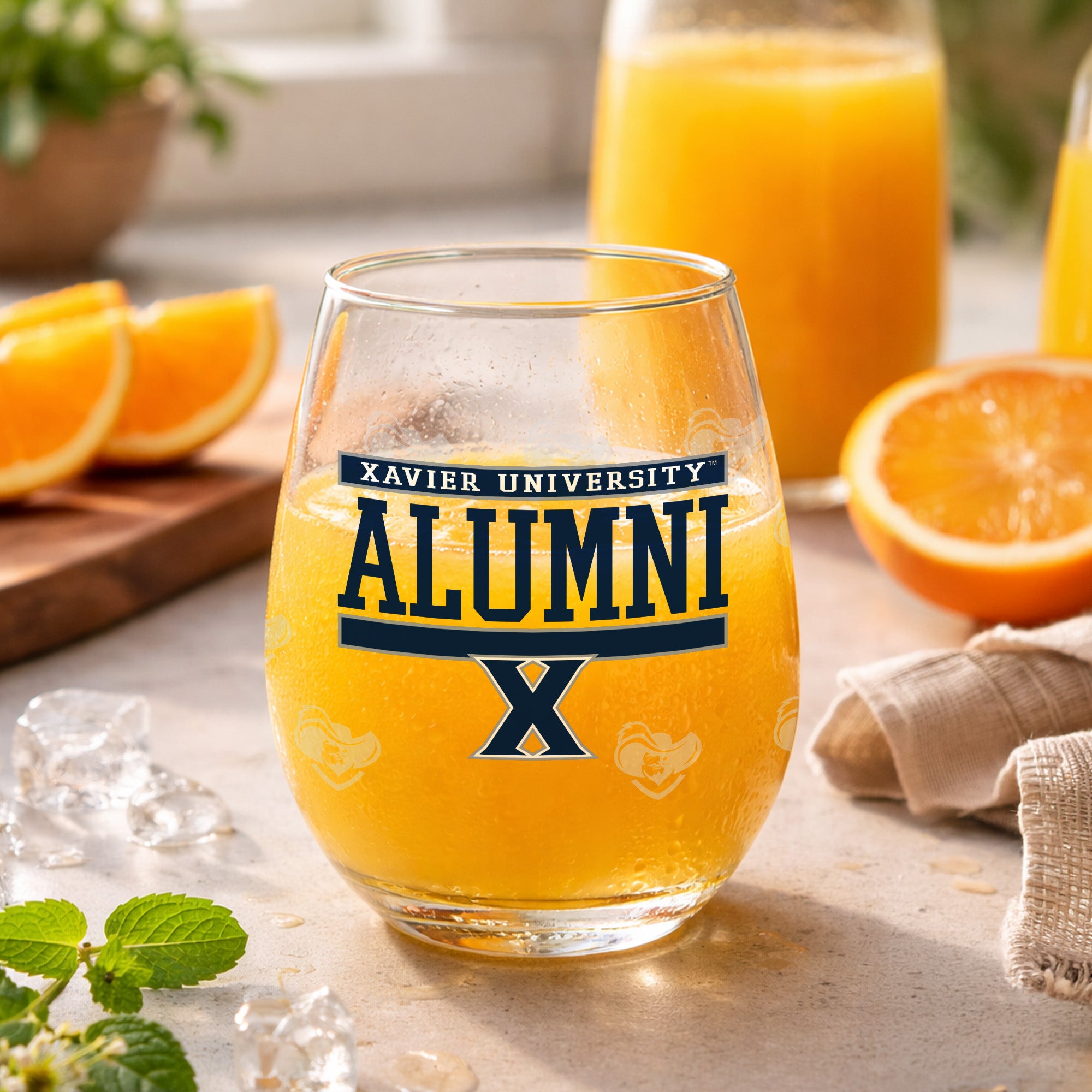 Set of 2 Xavier Musketeers Alumni 15oz Stemless