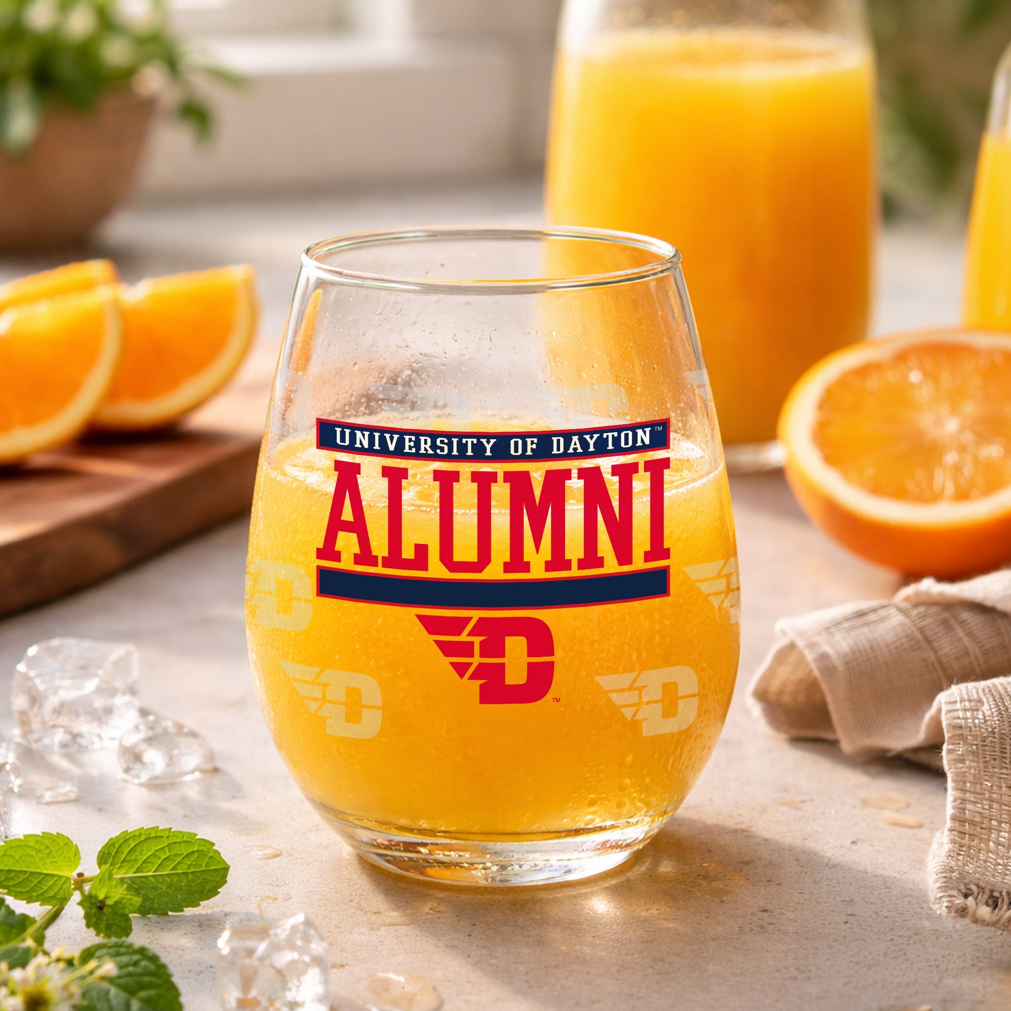 Set of 2 Dayton Flyers Alumni 15oz Stemless