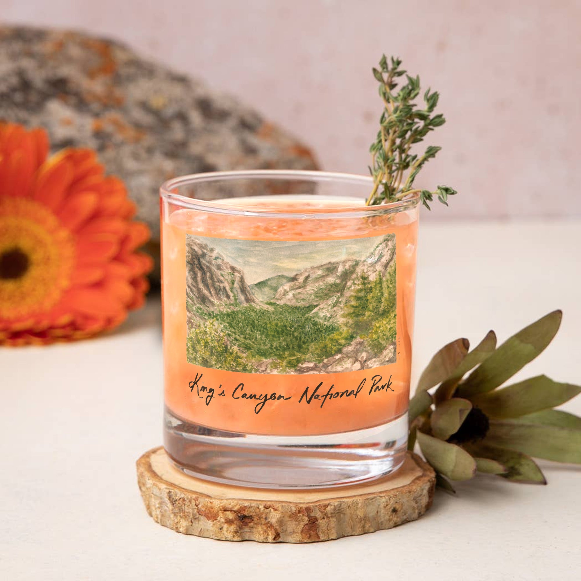 14oz Kings Canyon National Park 2-Pack Rock Glass Set by Laura Wilcox